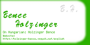 bence holzinger business card